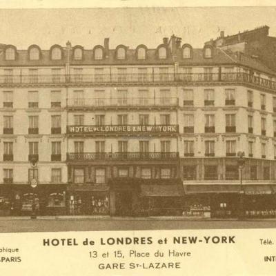 Carte-pub - HOTEL DE LONDRES et NEW-YORK
