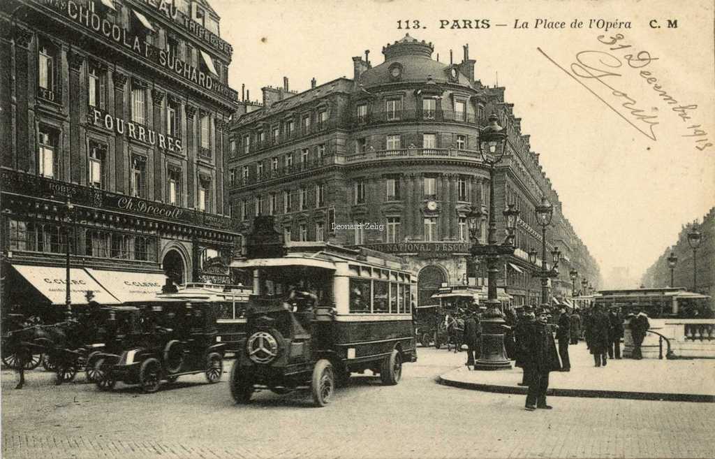 CM 113 - PARIS - La Place de l'Opéra