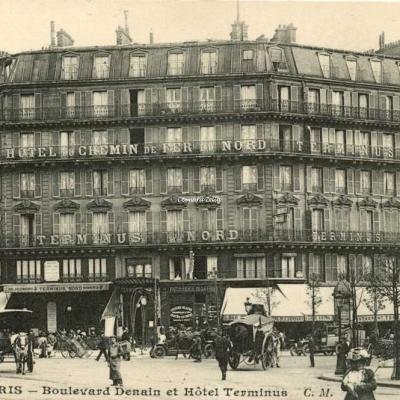 CM 1189 - PARIS - Boulevard Denain et Hôtel Terminus