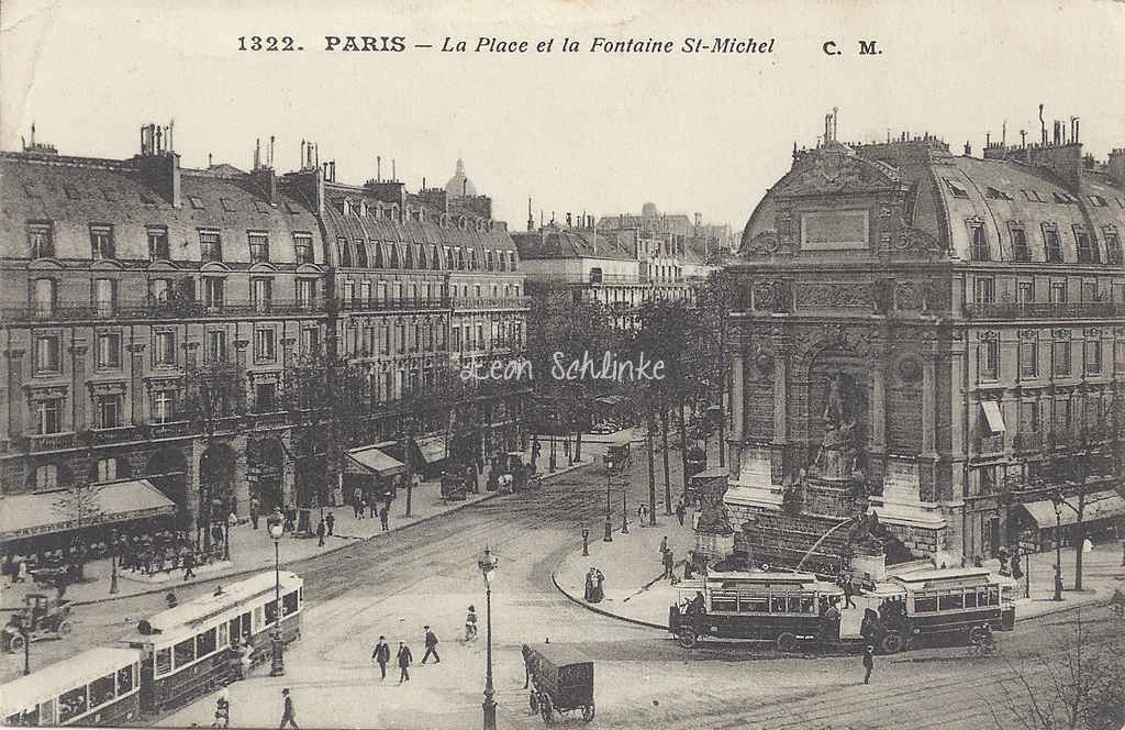 CM 1322 - La Place et la Fontaine St-Michel