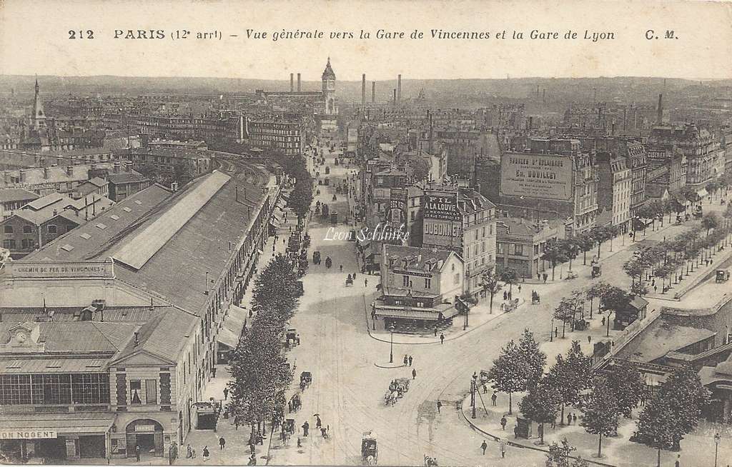 CM 212 - Vue générale vers la Gare de Vincennes et la Gare de Lyon