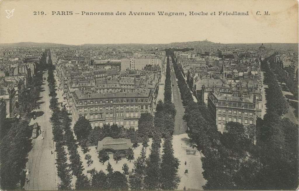 CM 219 - PARIS - Panorama des Avenues Wagram, Hoche et Friedland