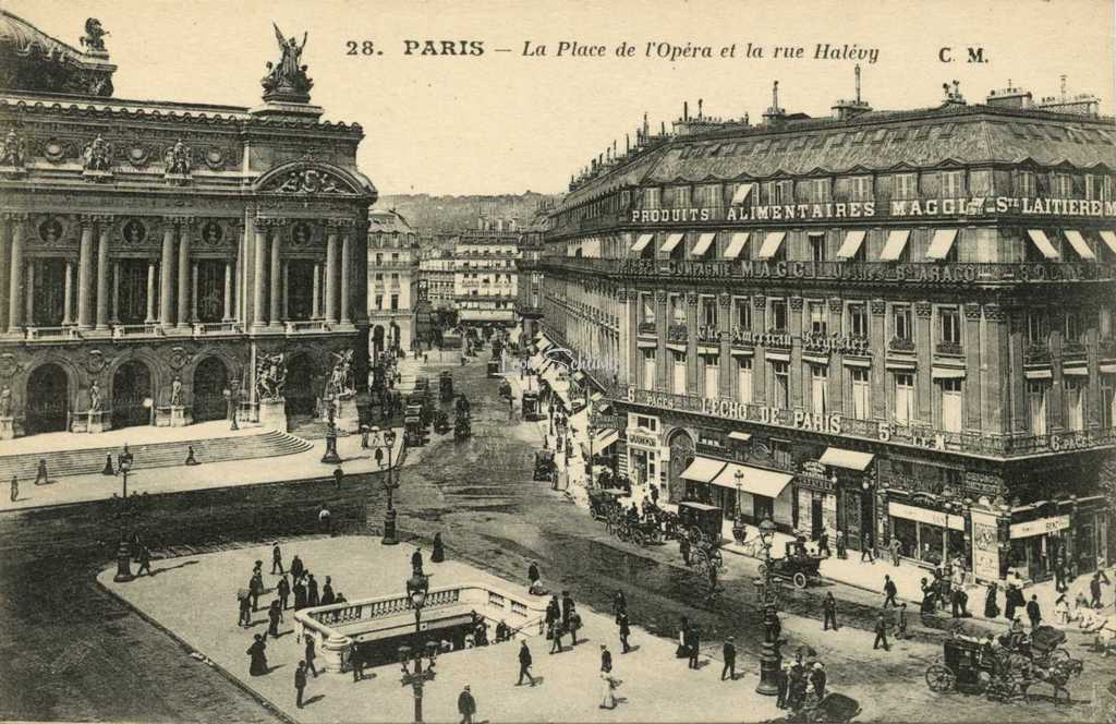 CM 28 - PARIS - La Place de l'Opéra et la rue Halévy