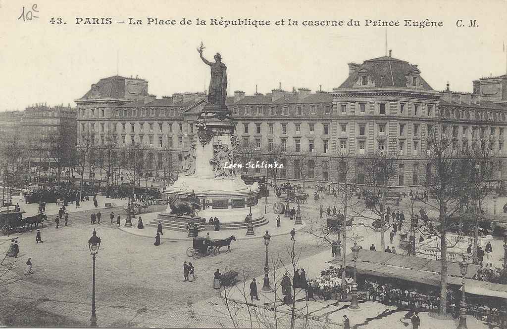 CM 43 - La Place de la République, Caserne du Prince Eugène