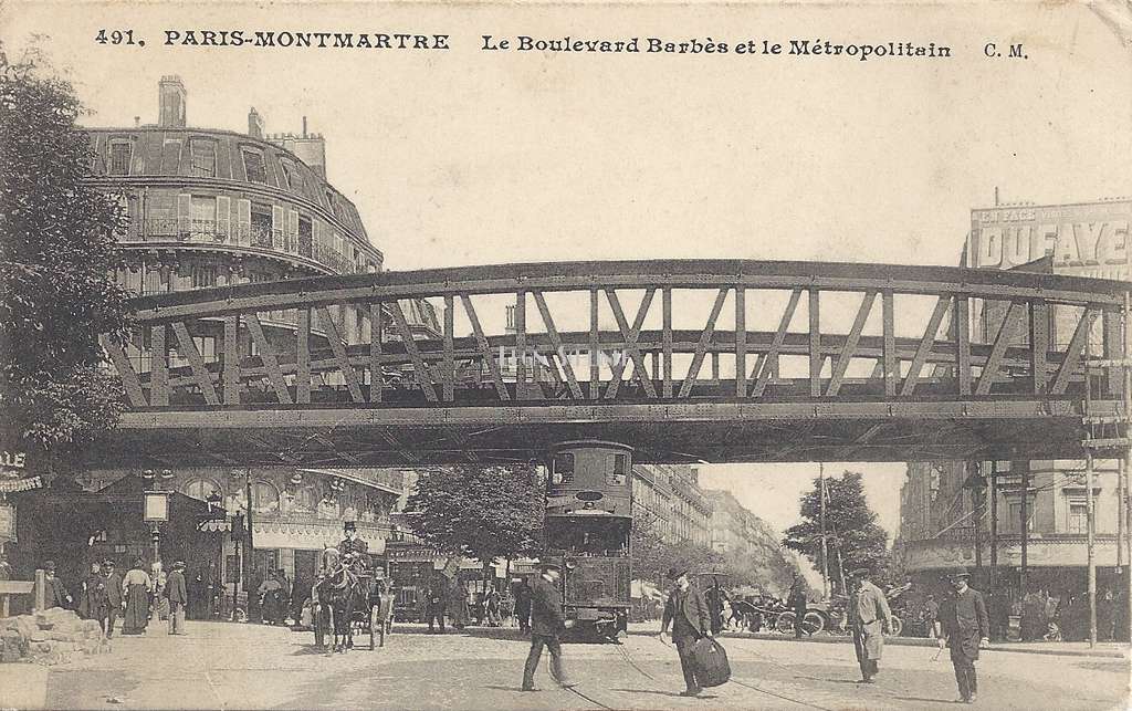 CM 491 - Montmartre - Le Boulevard Barbès et le Métro