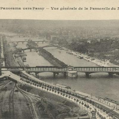 CM 533 - PARIS - Panorama vers Passy vue generale de la Passerelle du Metropolitain