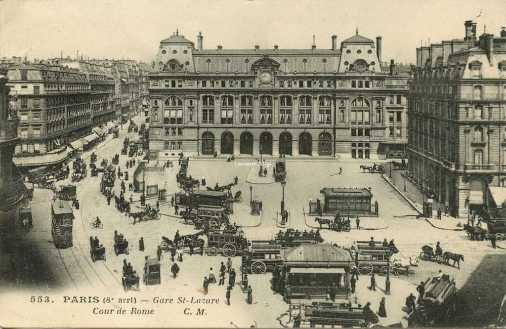 CM 553 - PARIS - Gare St-Lazare Cour de Rome