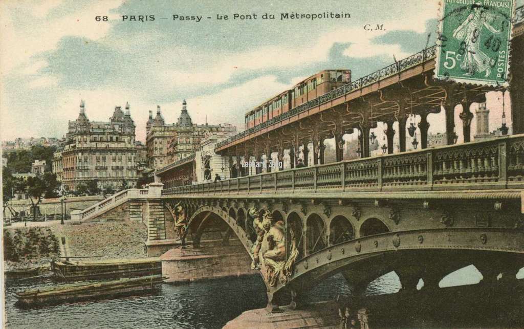 CM 68 - PARIS - Passy - Le Pont du Métropolitain