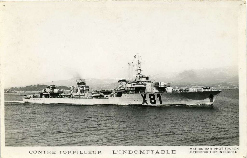 Contre-torpilleur L'INDOMPTABLE