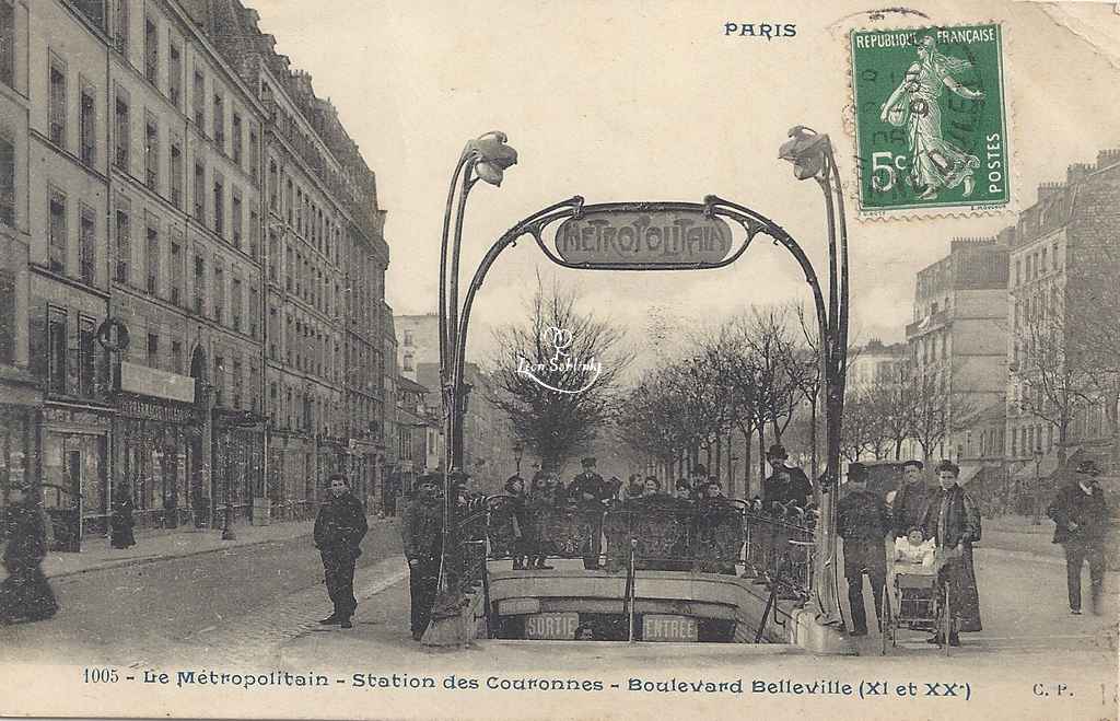 CP 1005 - Le Métropolitain - Sation des Couronnes, Bd Belleville