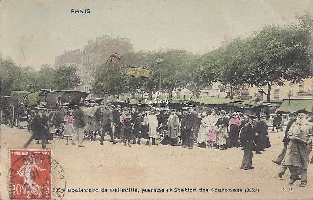 CP 337 - Boulevard de Belleville, Station des Couronnes