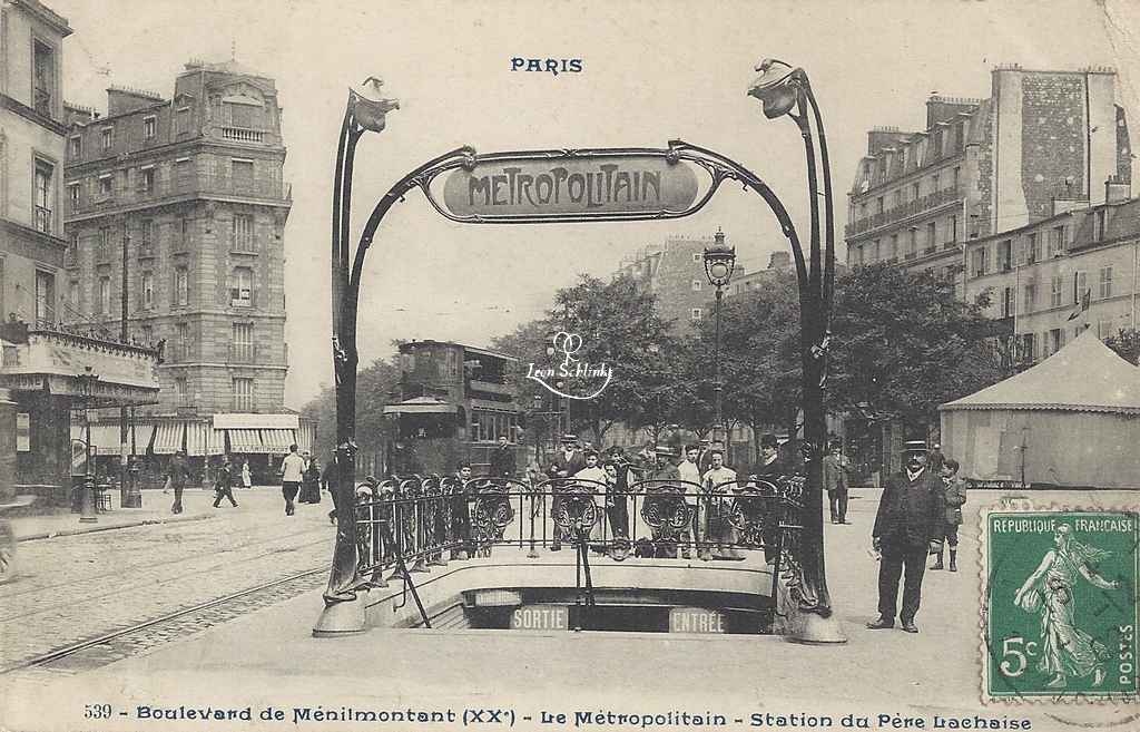 CP 539 - Boulevard de Ménilmontant - Station du Père-Lachaise