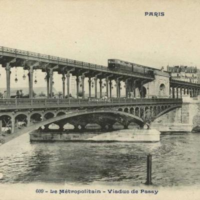 CP 609 - PARIS - Le Métropolitain - Viaduc de Passy