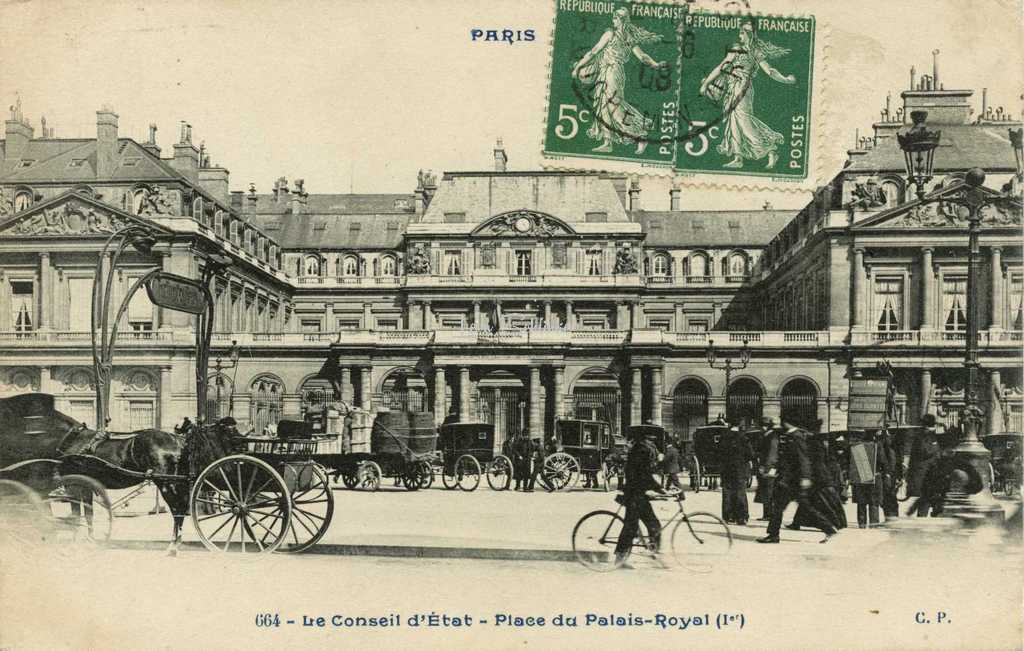 CP 664 - PARIS - Le Conseil d'Etat - Place du Palais-Royal (I°)