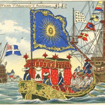 E - Louis XIV visite ''l'Entreprenant'' à Dunkerque
