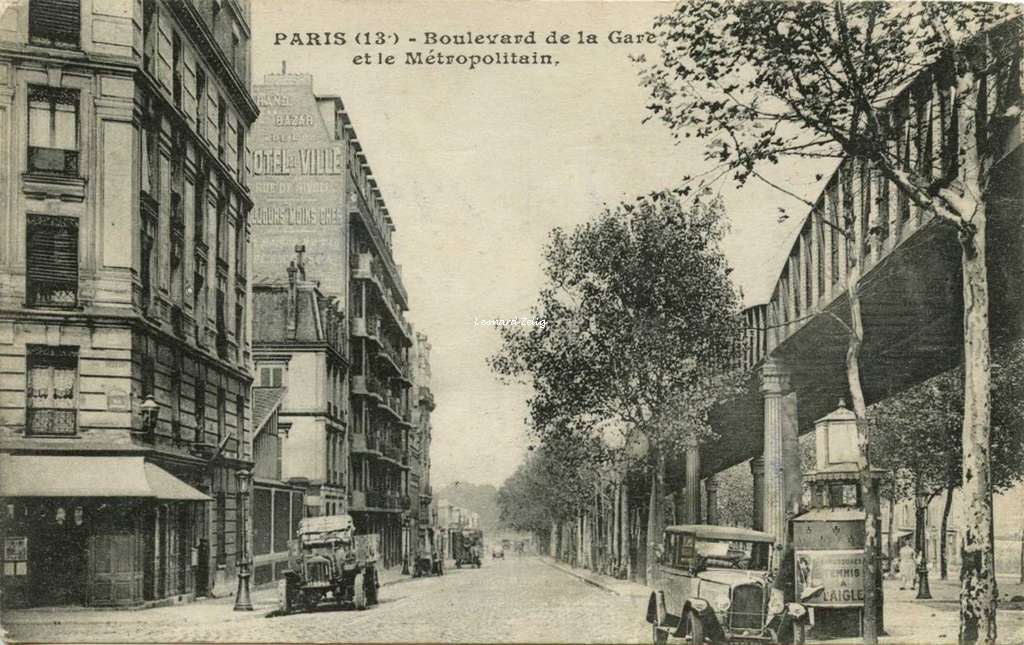Edition Lecomte - PARIS (13°) - Boulevard de la Gare et le Métropolitain