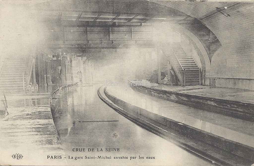 ELD - Crue de la Seine - La Gare St-Michel envahie