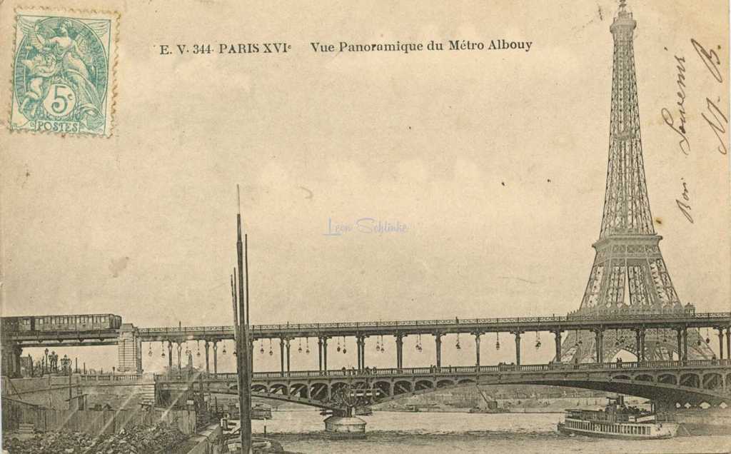 EV 344 - PARIS XVI° - Vue Panoramique du Métro Albouy
