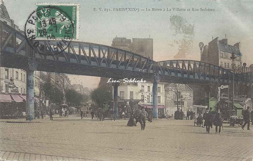 EV 631 - Le Métro à la Villette et Rue Secrétan
