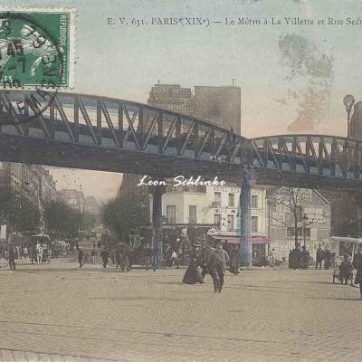EV 631 - Le Métro à la Villette et Rue Secrétan