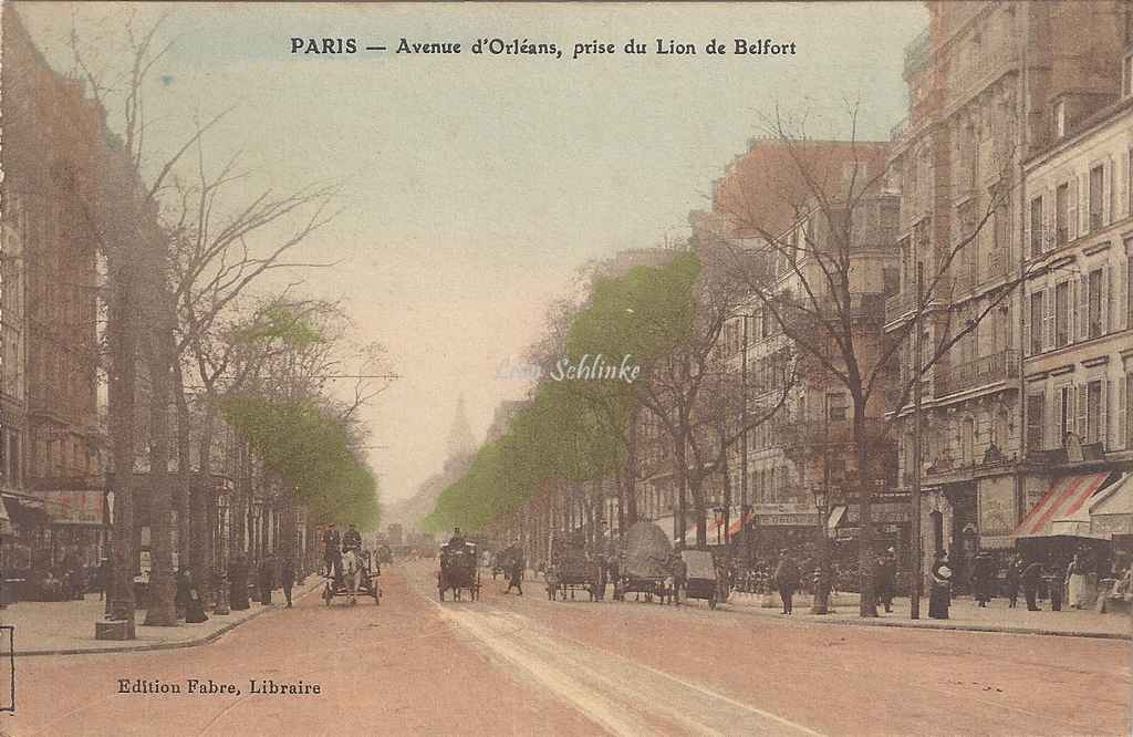 Fabre - Avenue d'Orléans, prise du Lion de Belfort