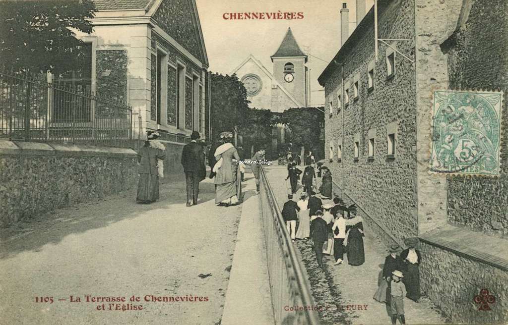FF 1105 - La Terrasse de Chennevières et l'Eglise