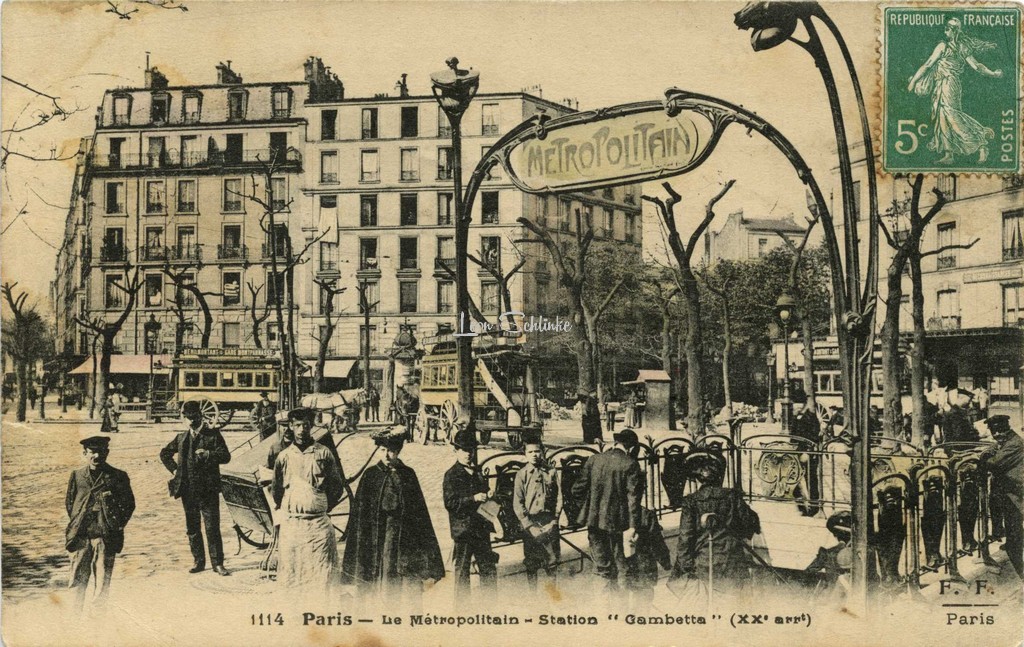 FF 1114 - Paris - Le Métropolitain - Station ''Gambetta''