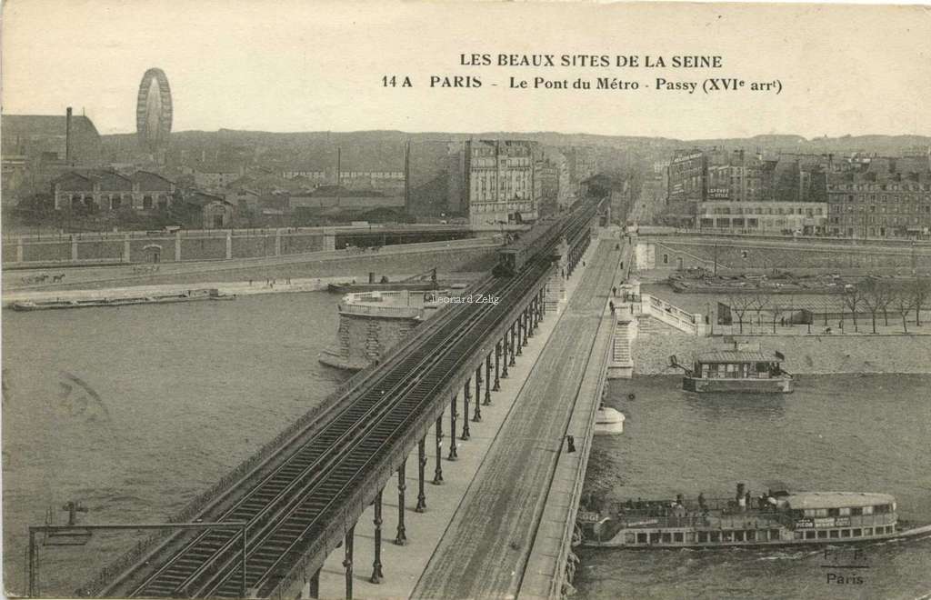FF 14 A - PARIS - Le Pont du Métro - Passy (XVI° arrt)