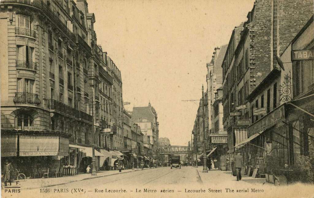 FF 1516 - PARIS (XV°) - Rue Lecourbe - Le Métro aérien