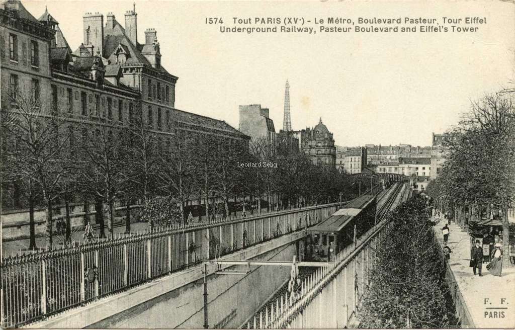 FF 1574 - TOUT PARIS - Le Métro, Boulevard Pasteur · Tour Eiffel