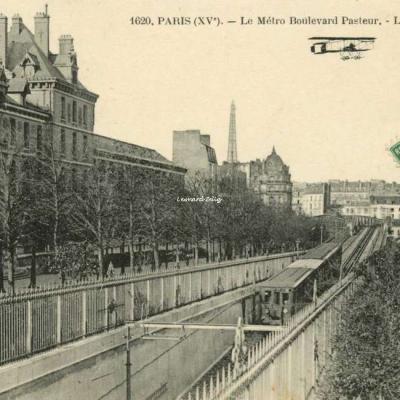 FF 1620 - PARIS (XV°) - Le Métro Boulevard Pasteur - La Tour Eiffel