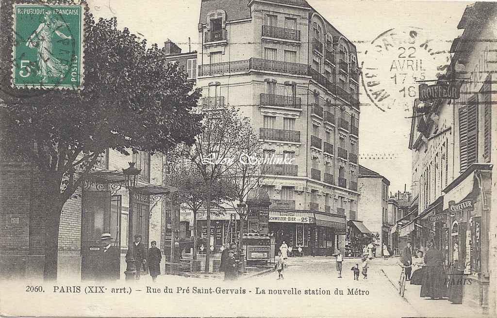 FF 2060 - Rue du Pré-Saint-Gervais - La nouvelle station du Métro