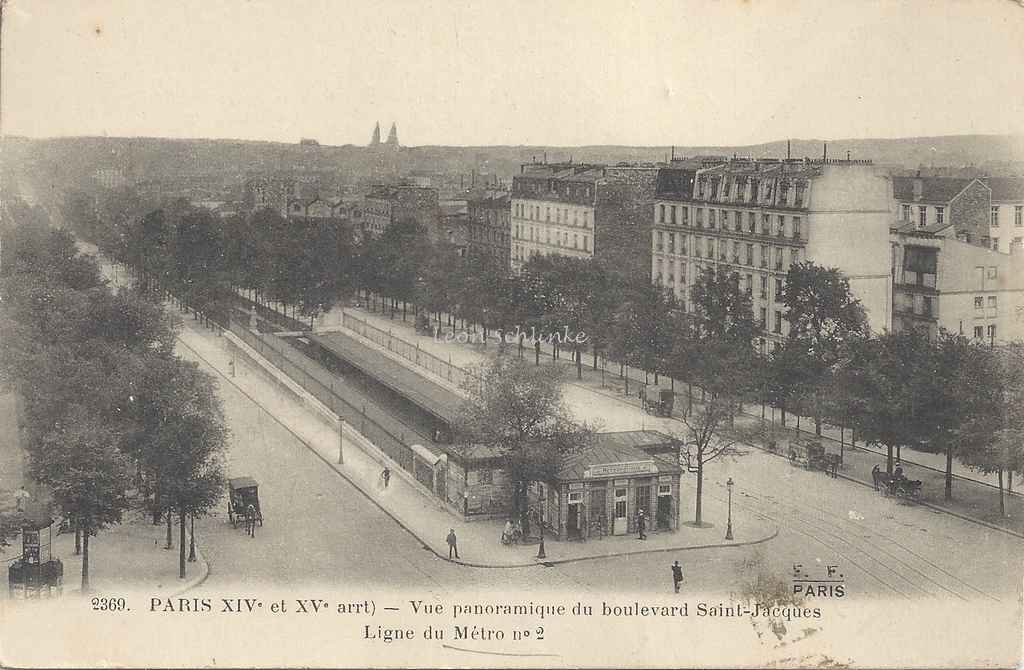 FF 2369 - Vue panoramique du Bd St-Jacques - Ligne du Métro n°2