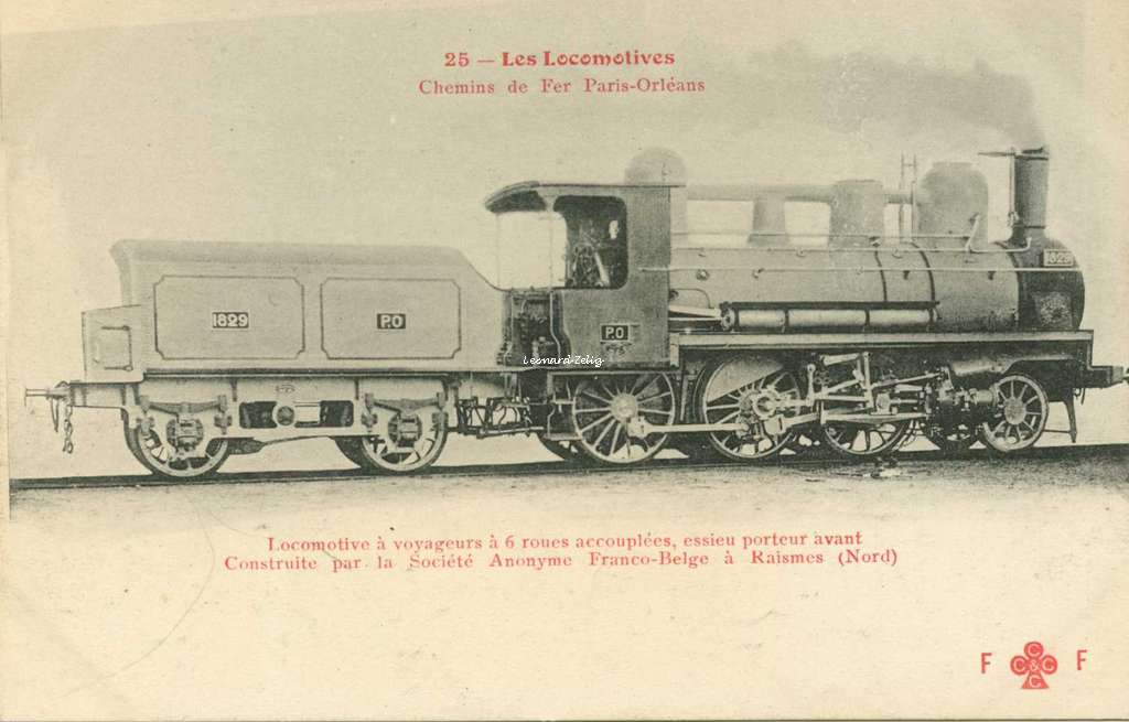 FF 25 - Les Locomotives - Chemins de Fer Paris-Orléans