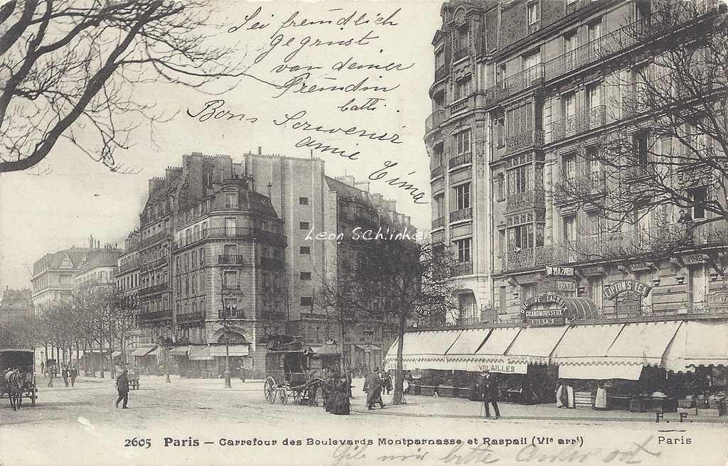 FF 2605 - Carrefour des Boulevards Montparnasse et Raspail