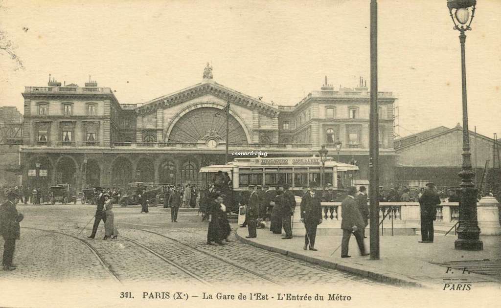 FF 341 - PARIS - La Gare de l'Est - L'Entrée du Métro