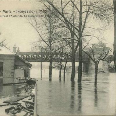 FF 43 - Paris - Inondations 1910 - La Seine au Pont d'Austerlitz