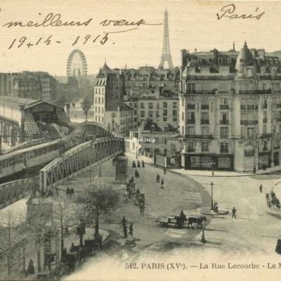 FF 542 - PARIS (XV°) - La Rue Lecourbe - Le Métro
