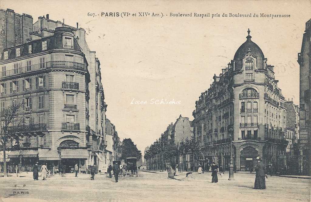 FF 607 - Boulevard Raspail pris du Boulevard du Montparnasse
