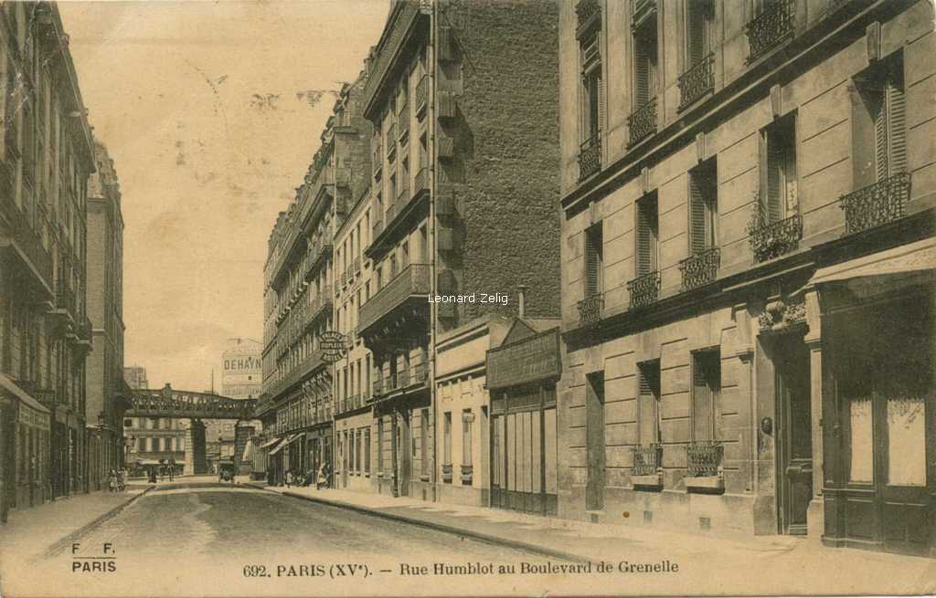 FF 692 - PARIS - Rue Humblot au Boulevard de Grenelle