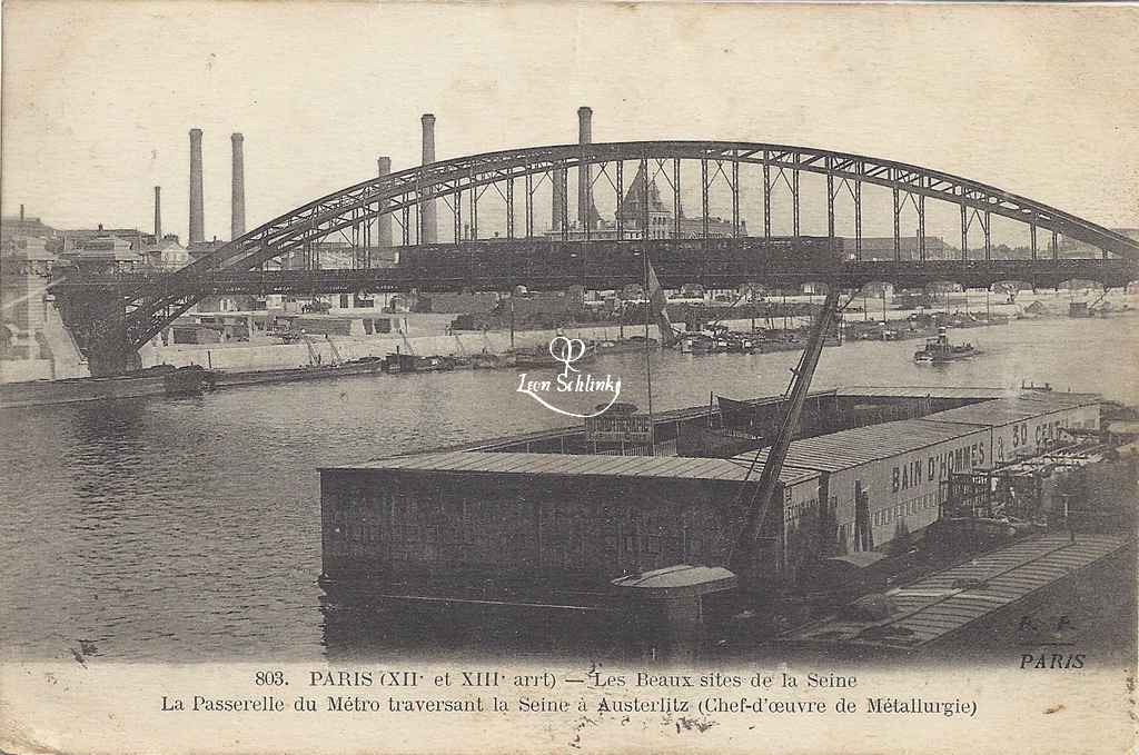 FF 803 - La Passerelle du Métro traversant la Seine