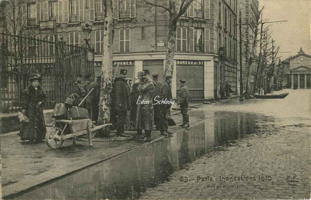 FF 83 - Inondations 1910 - Rue de Dijon