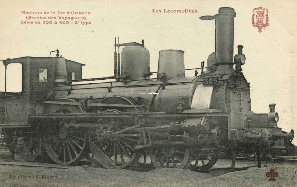FF - Les Locomotives - Machine de la Cie d'Orléans (Service des Voyageurs)