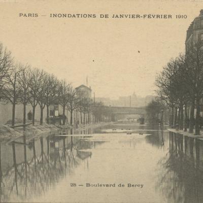 Gondry 28 - PARIS - INONDATIONS JANVIER-FEVRIER 1910 - Boulevard Bercy