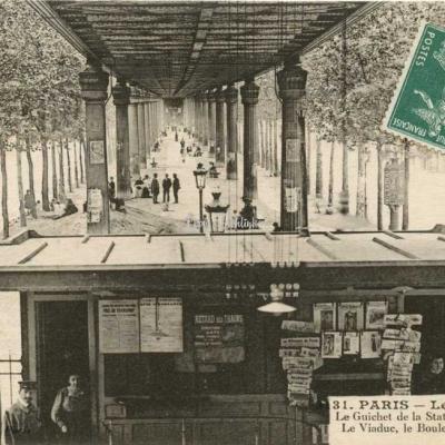 Gondry 3131 - Guichet de la Station, le Viaduc et le Bd de la Gare