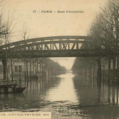 Gondry 77 - PARIS - Quai d'Austerlitz, Inondations de 1910