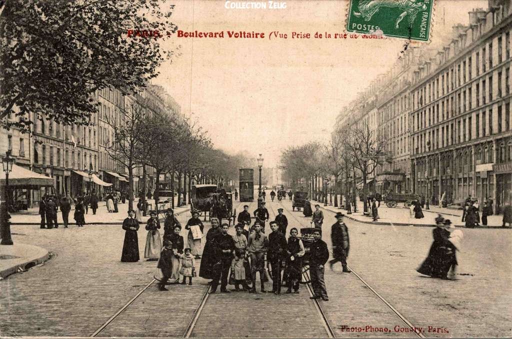 Photo-phono Gondry - Boulevard Voltaire (vue prise de la Rue de Montreuil)