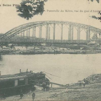 HF 193 - PARIS - Passerelle du Métro, vue du Quai d'Austerlitz