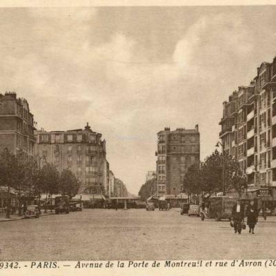 Houdart 9342 - Avenue de la Porte de Montreuil et rue d'Avron