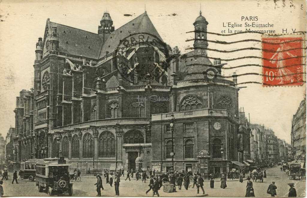 HV - L'Eglise St-Eustache et la rue MOntmartre